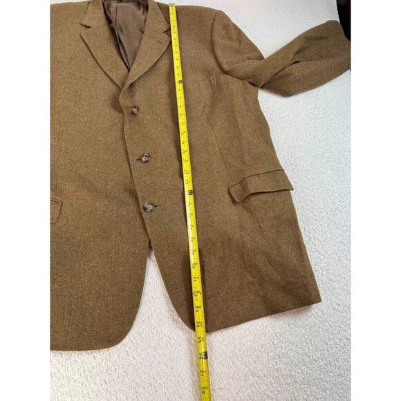 Ermenegildo Zegna Soft Cashmere Notch Lapel Flap Pockets Brown Sport Coat 66 - Picture 8 of 9